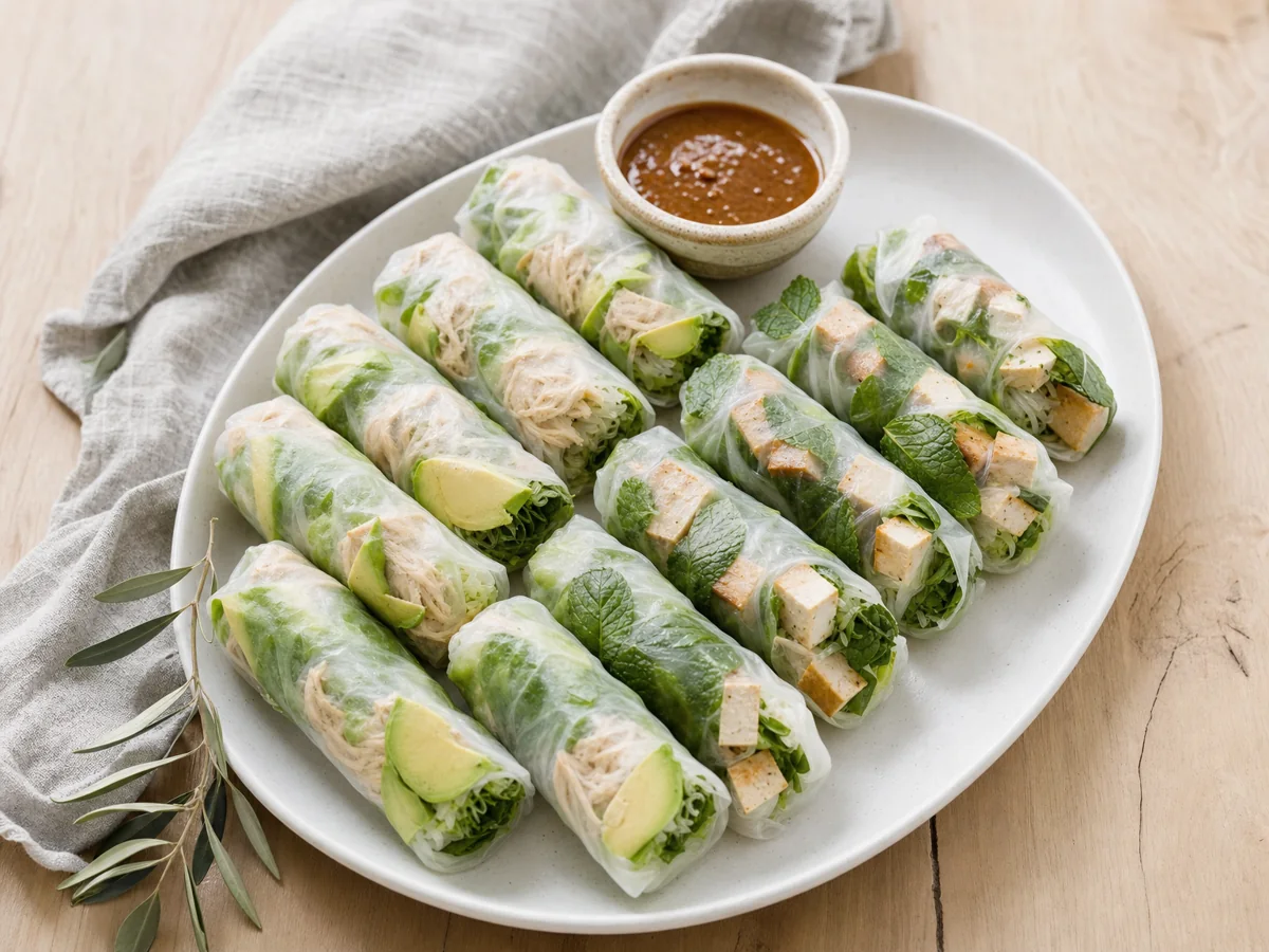 Combination Rice Paper Roll Platter
